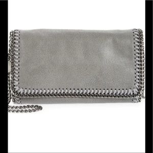 Chain Bag, Falla, Dk Gray Suede, Nickel Chain Bag.